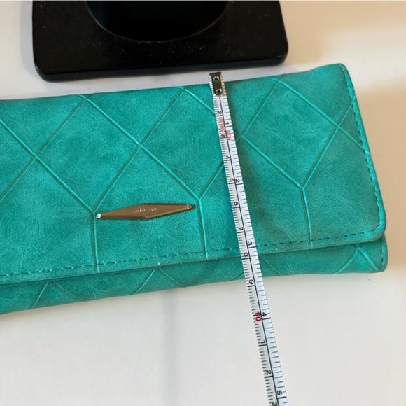 Botusi Long Wallet  PU Leather Turquoise - Picture 8 of 9